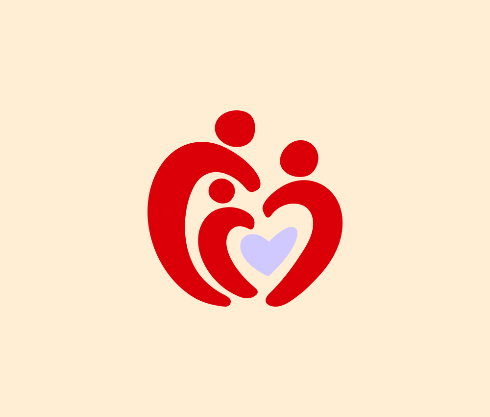 icon of family hugging
