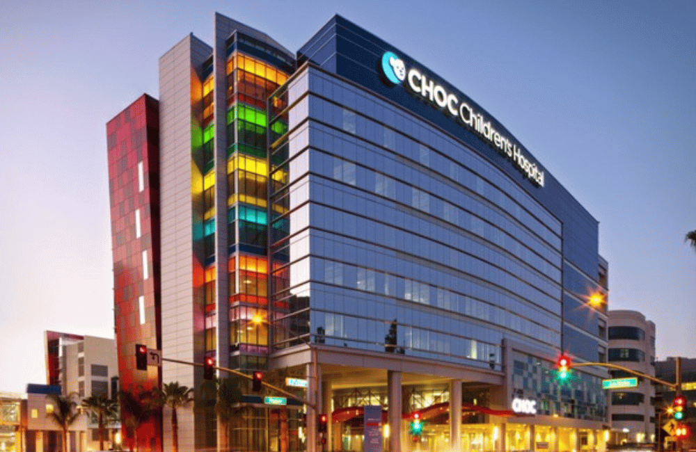 Outside building of Rady Children's Hospital Orange County