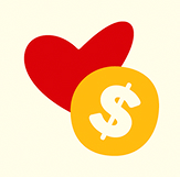heart with dollar sign icon