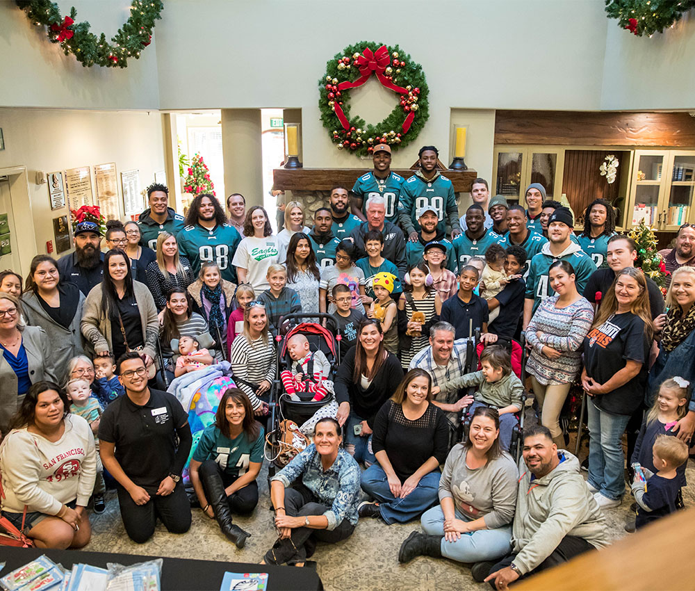 Philadelphia Eagles visits the Orange County Ronald McDonald House