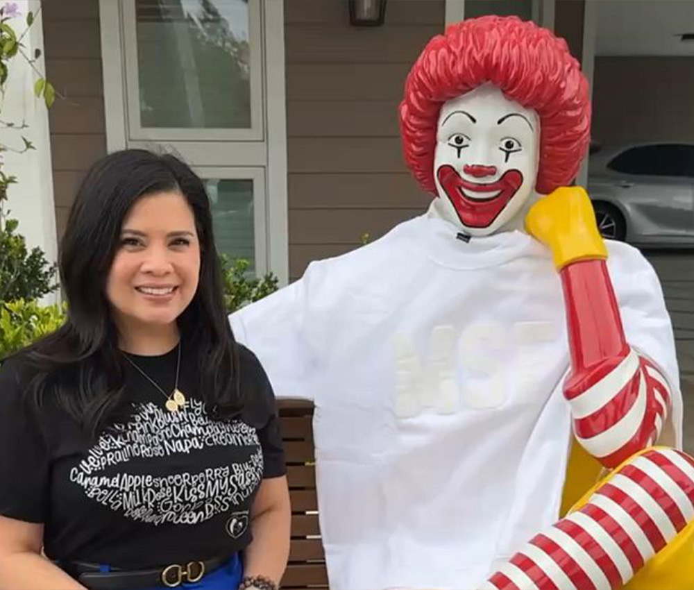 Mernie with Ronald McDonald